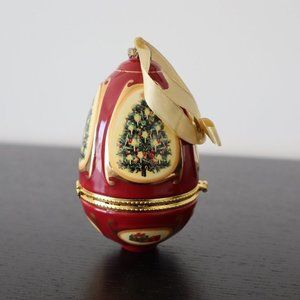 Mr. Christmas® Porcelain Musical Ornament Egg/ Music Box, "Silent Night"